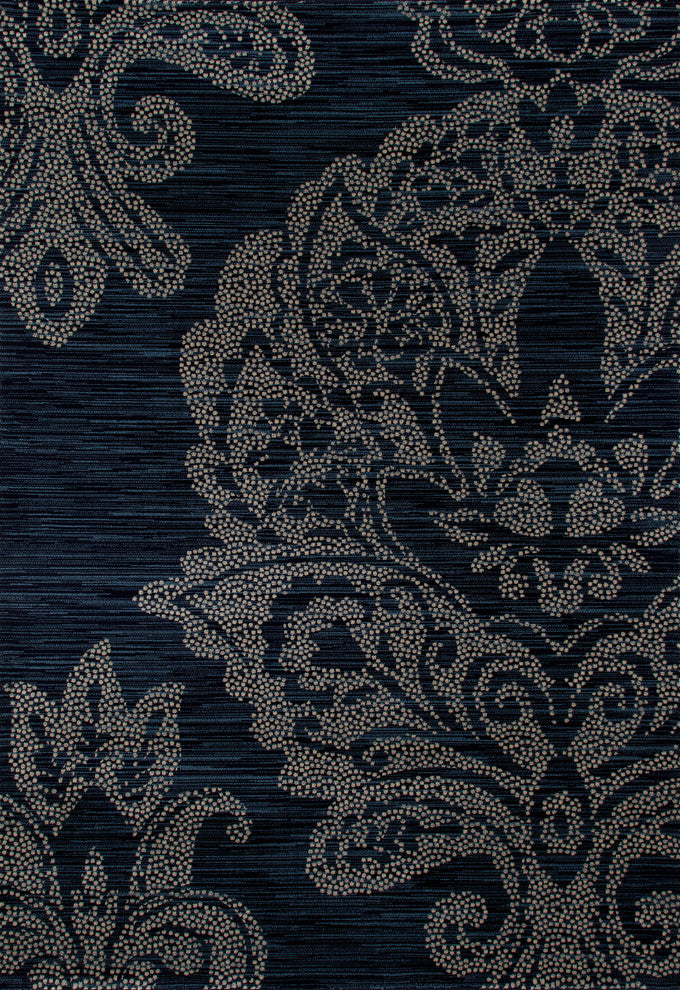 Bastille Large Damask Blue 10'11"x15'Area Rug