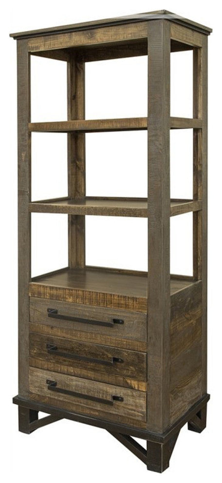 Crafters and Weavers Greenview Loft 3 Drawer Pier Bookcase