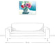 Blue and Pink Flowers in Vase 24x30 Canvas Wall Art