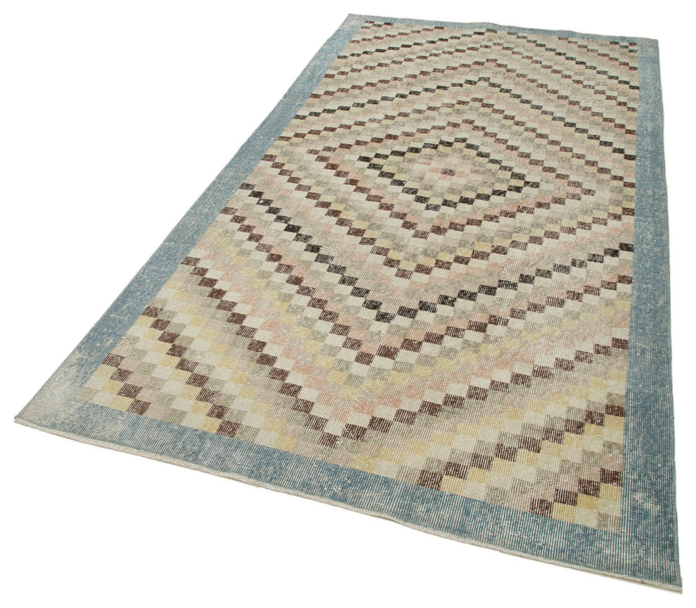 Rug N Carpet - Handmade Oriental 4' 8'' x 8' 7'' Low Pile  Vintage Rug