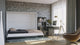 Invento Horizontal Murphy Bed With mattress 63 x 78.7 inch, White