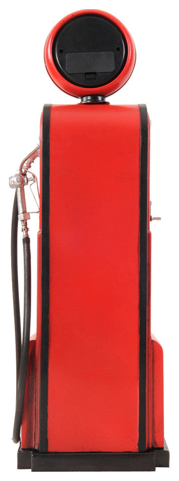 Gas Pump Withclock 1:4 Handcrafted metal Decor