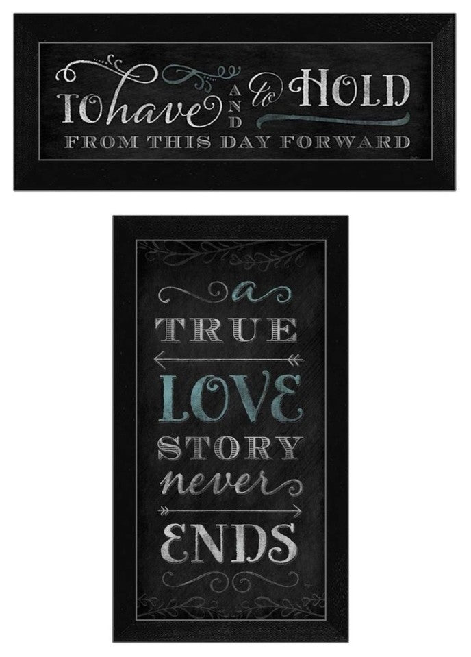 "Love Story" Collection By Mollie B., Printed Wall Art, Black Frame
