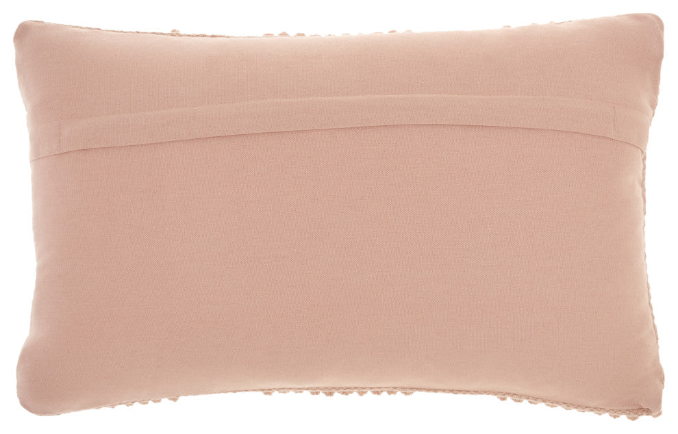 Mina Victory GC103 Throw Pillow, Blush, 12"X20"