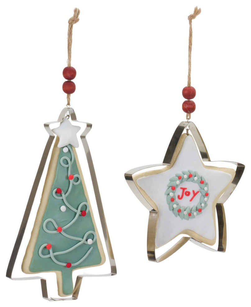 Tree and Star Cookie Cutter Ornament, 12-Piece Set