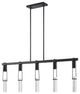 Harmony 5 Acrylic Dimmable LED Chandelier, Matte Black, Smart Dimmer Included