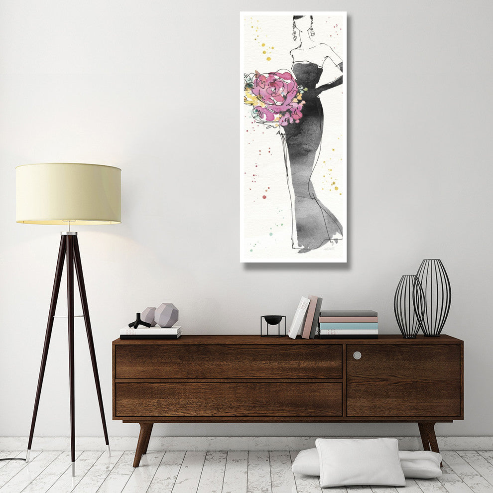 "Floral Fashion III" Digital Paper Print by Anne Tavoletti, 26"x62"