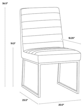 Spyros Dining Chair, Coal Black, Set of 2