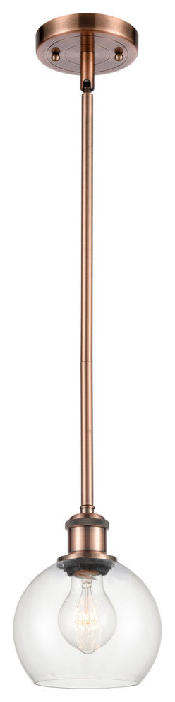 Innovations 516-1S-AC-G122-6 1-Light Mini Pendant, Antique Copper