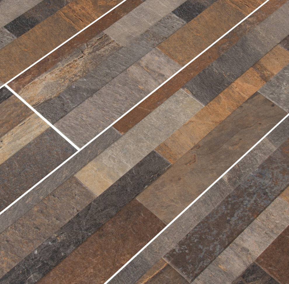 MSI NROC6X24 Rocky - 6" x 24" Rectangle Floor Tile - Matte Visual - Gold