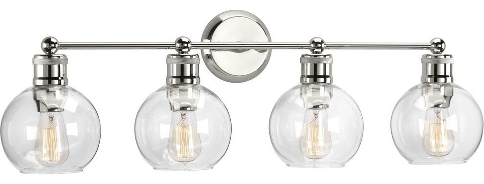 Hansford Collection 4-Light Bath and Vanity, Polished Nickel
