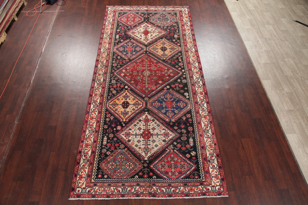 Consigned, Antique Oriental Tribal Traditional Hand Made Persian Area Rug, 6x13