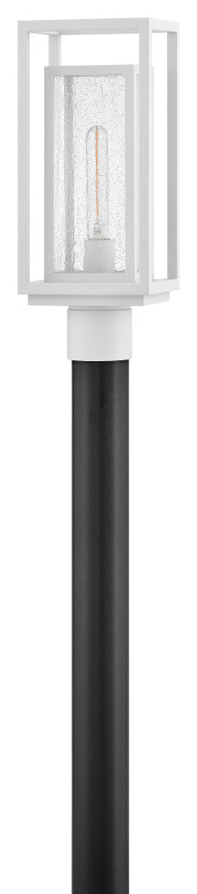 Hinkley Republic Medium Post Mount Lantern, Textured White