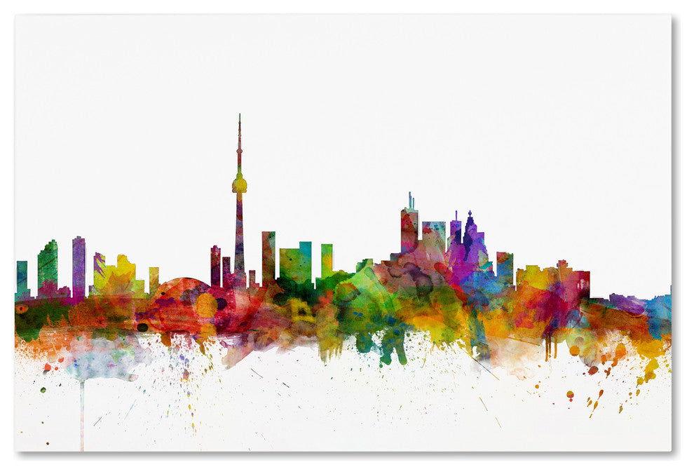 'Toronto, Canada Skyline' Canvas Art by Michael Tompsett