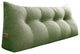 WOWMAX Backrest Wedge Reading Pillow Headboard Linen Blend Lime Green, 54x20x8