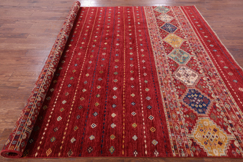 Khorjin Super Kazak Handmade Wool Rug 8' 2" X 9' 6" Q5348
