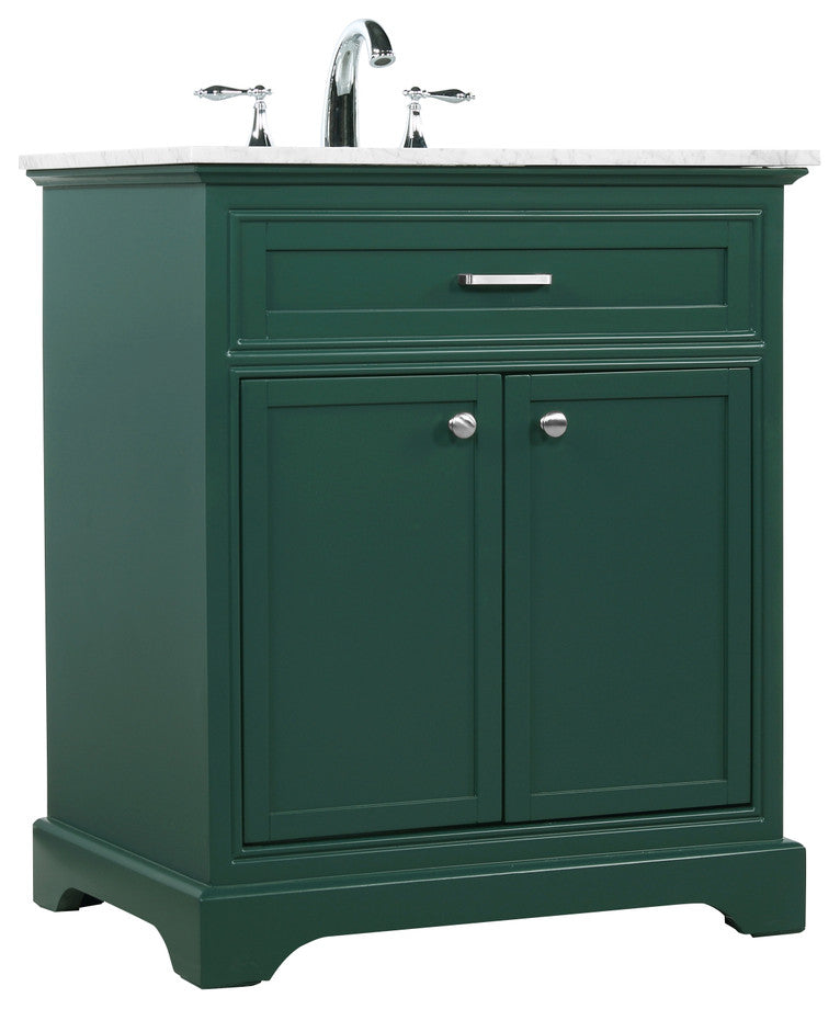 Amber Single Bathroom Vanity, Blue, Green, 30"