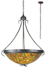 30W Tiffany Autumn Leaf Inverted Pendant