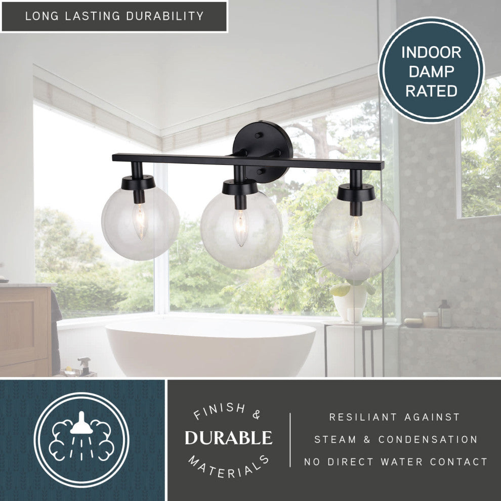 Lander 3 Light Vanity Matte Black