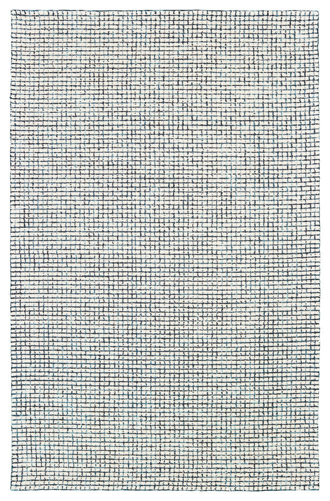 Indigo Grid Area Rug, 7'9"x9'9"
