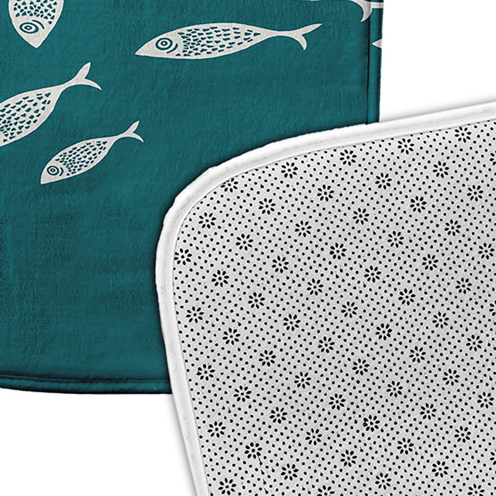24" x 17" Escuela Bathmat, Ocean Teal