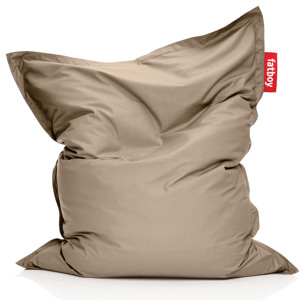 Fatboy Outdoor Modern Bean Bag Chair, Sunbrella Outer Shell, Sandy Taupe