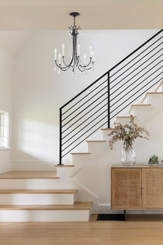 Karrington 8-Light Matte Black Chandelier