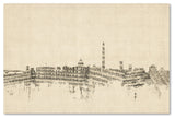 'Washington, DC Skyline Sheet Music' Canvas Art by Michael Tompsett