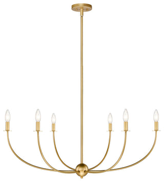 Z-Lite 3040-42 Shannon 6 Light 42"W Chandelier - Rubbed Brass