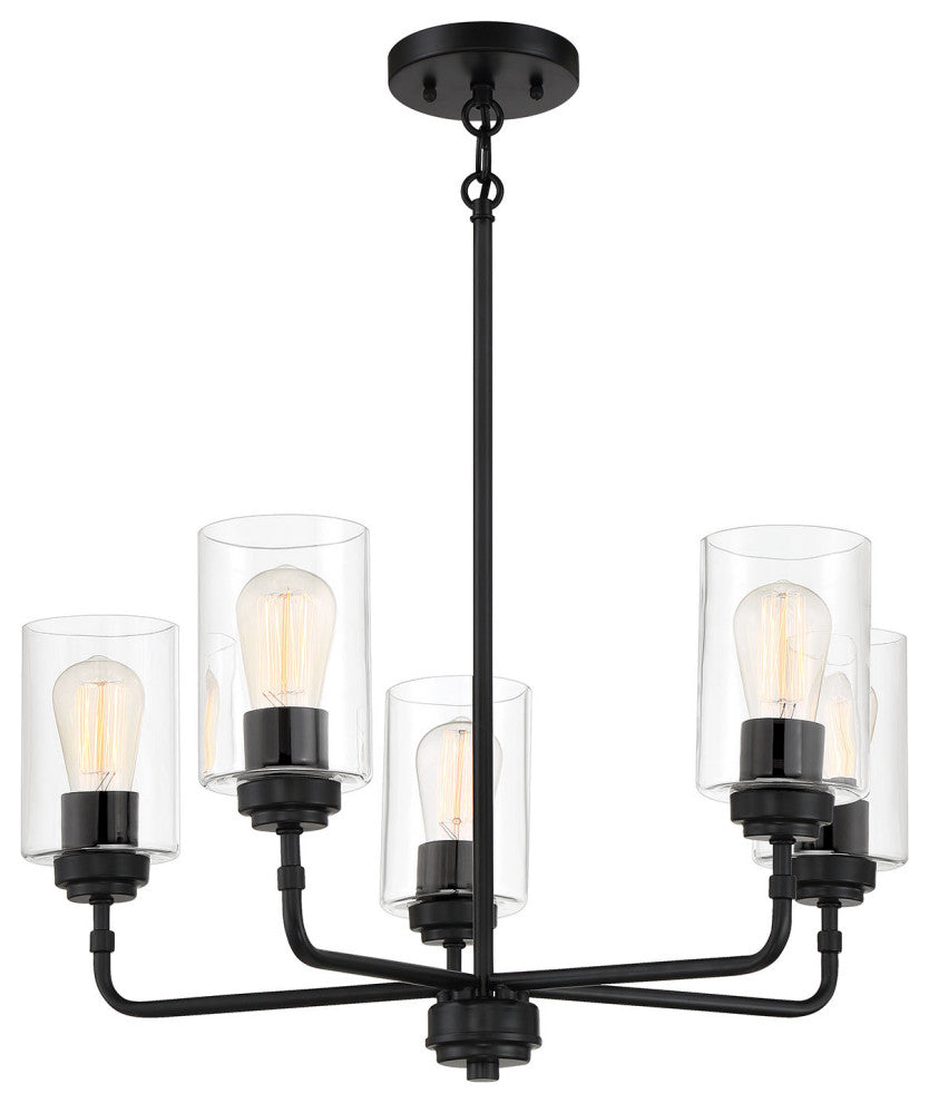 Stowe Chandelier 5  Light  Flat Black