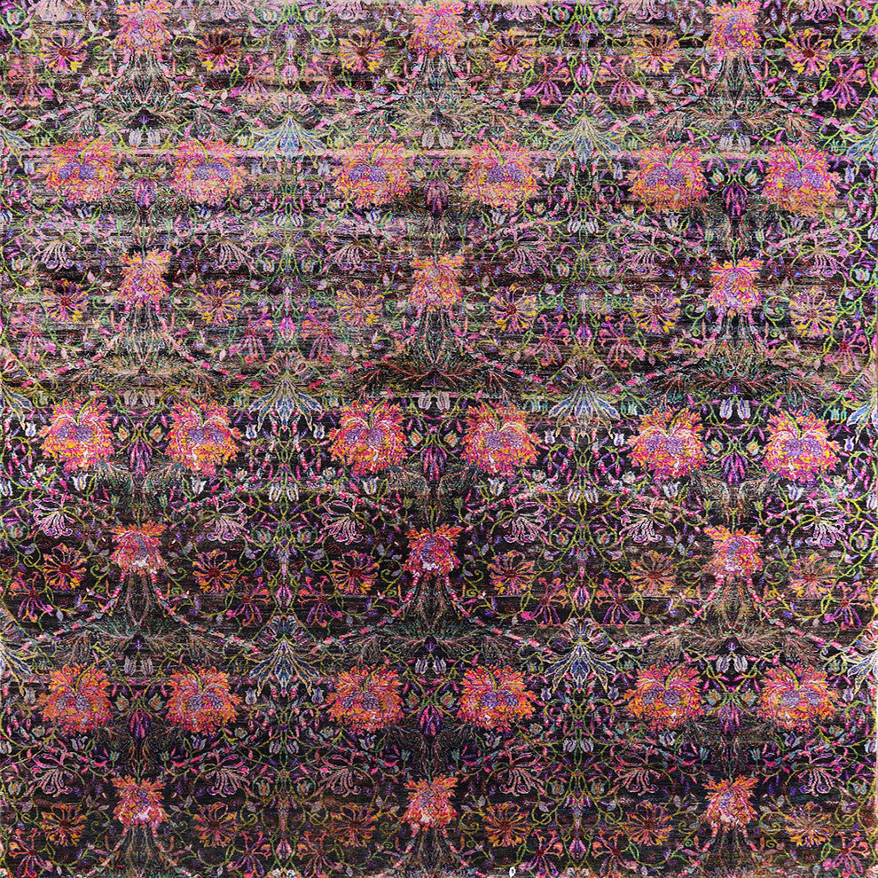 Ahgly Company Indoor Square Mid-Century Modern Area Rugs, 5' Square