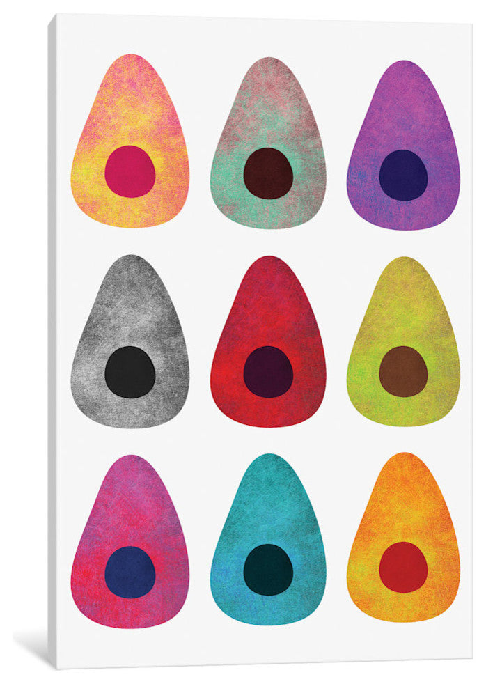 "Colored Avocados" by Elisabeth Fredriksson, Canvas Print, 40"x26"