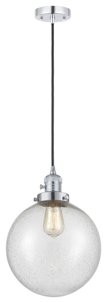 Innovations 201CSW-PC-G204-10 Beacon 1 Light Pendant, Switch, Polished Chrome