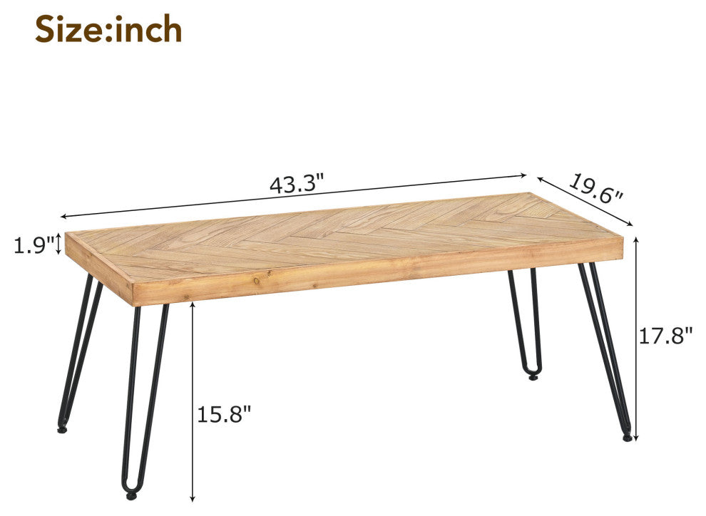 Gewnee Coffee Table, Easy Assembly Tea Table