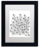 KCDoodleArt 'Simple Flower Doodle 2' Art, Black Frame, White Matte, 11"x14"