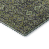 Premium Machine Washable Mayfield AMF574 Green 2'3" x 7'6" Runner Rug