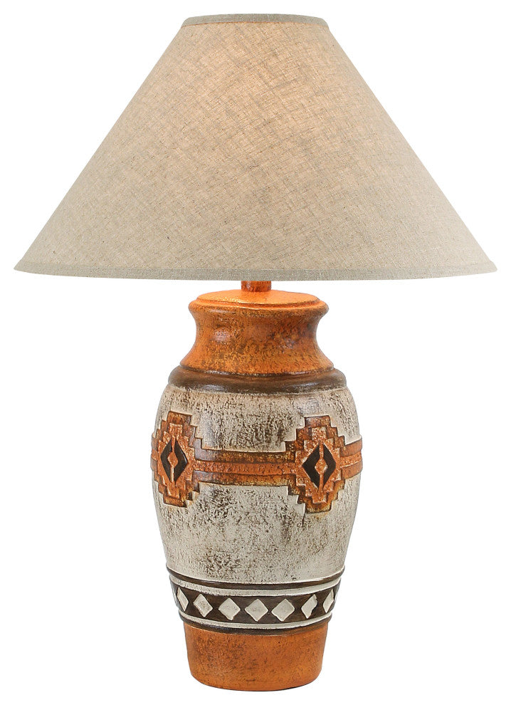 Hydrocal 29" Table Lamp, Indian Brick