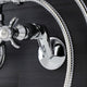 KS246C Wall Mount Clawfoot Tub Faucet With Hand Shower, Polished Chrome