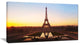"Brown Silhouette of Paris Eiffel Tower" Cityscape Canvas Print32"x16"