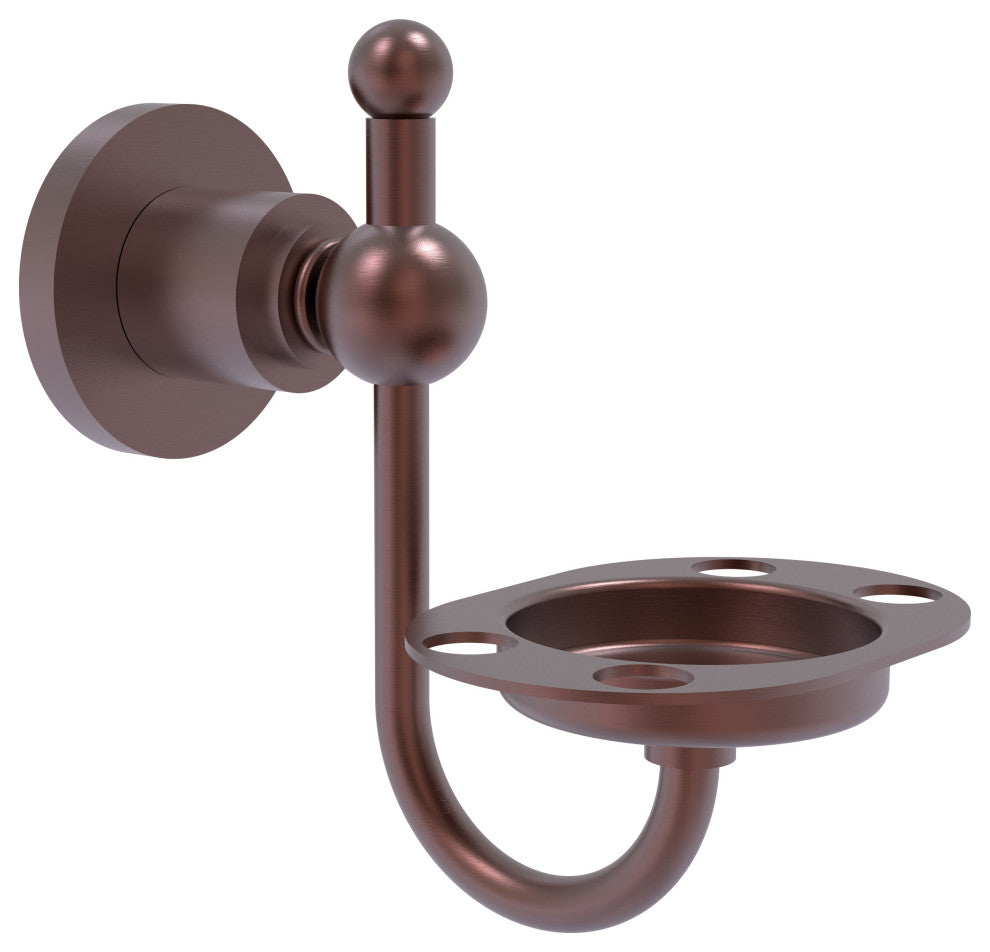 Astor Place Tumbler and Toothbrush Holder, Antique Copper