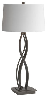 Almost Infinity Table Lamp, Dark Smoke, Natural Anna Shade