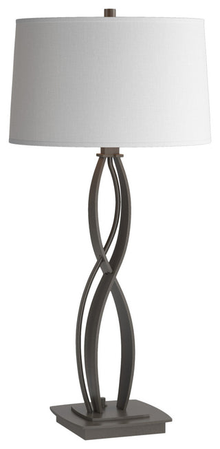 Almost Infinity Table Lamp, Dark Smoke, Natural Anna Shade