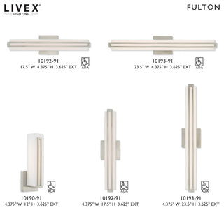 Livex Lighting Brushed Nickel LED Light ADA Bath Vanity
