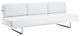 Modern Contemporary Living Room Convertible Sofa White