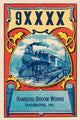 9XXXX Steam Train Broom Label- Framed Paper Poster 20" x 30"