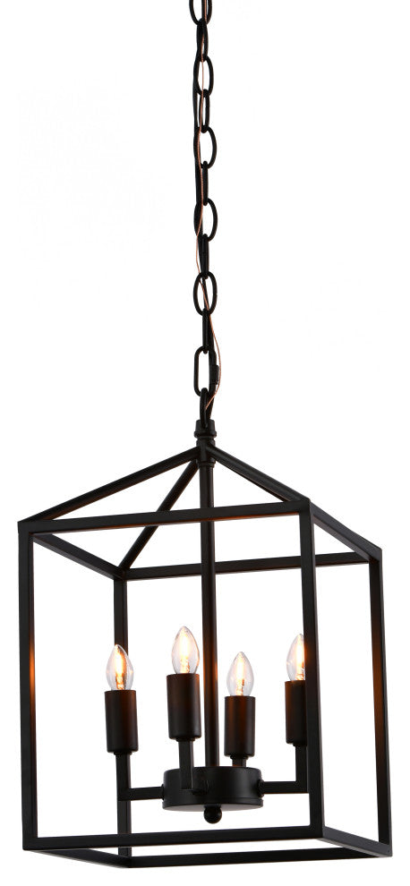 Lazzur Therain 4 Light 10" Matte Black Pendant