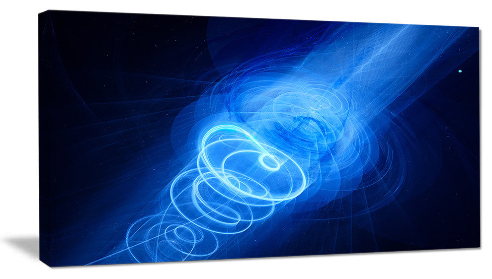 New Plasma Weapon in Space, Large Abstract Canvas Wall Art, 32"x16"