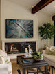 "Lighted Forest" Painting Print on Brushed Aluminum, 45"x30"