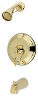 Kingston Brass Tub and Shower Faucet, Polished Brass