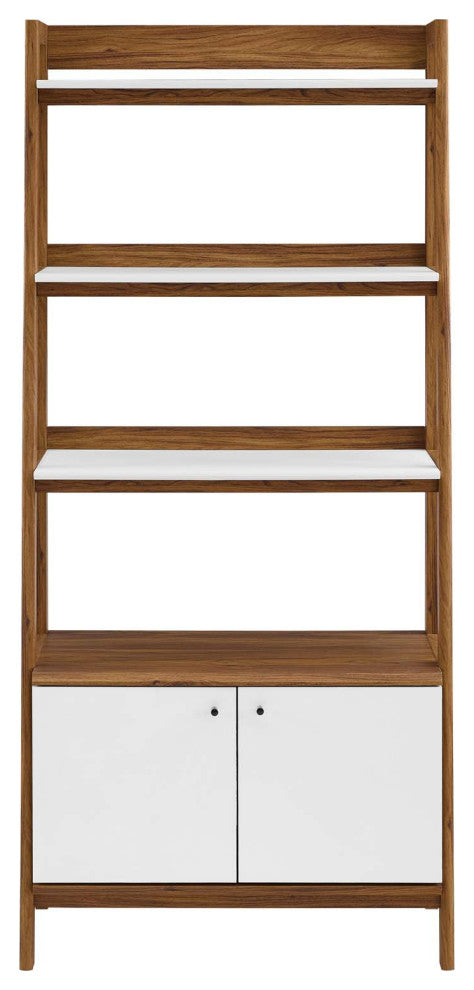 Bixby 33" Bookshelf, Walnut White